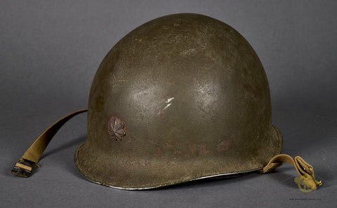 Fantastic US WWII M-1 Helmet to 69th Division Major. St. Clair Liner — image 2