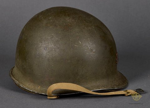 Fantastic US WWII M-1 Helmet to 69th Division Major. St. Clair Liner — image 4