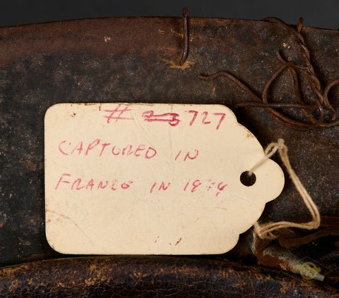 WWII German Luftwaffe Single Decal Helmet with Full Basket Chicken Wire — image 12