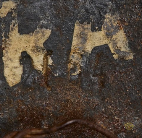 WWII German Luftwaffe Single Decal Helmet with Full Basket Chicken Wire — image 13
