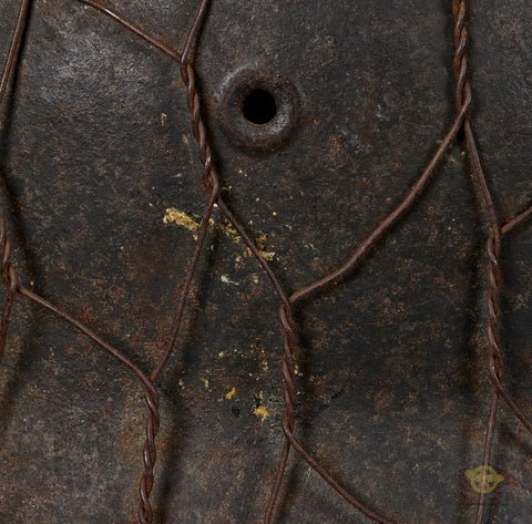 WWII German Luftwaffe Single Decal Helmet with Full Basket Chicken Wire — image 4