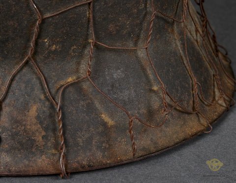 WWII German Luftwaffe Single Decal Helmet with Full Basket Chicken Wire — image 9
