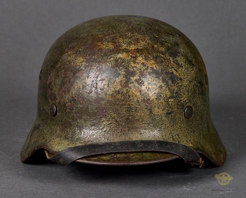 WWII German Model 1940 Wehrmacht Camouflage Helmet — image 2