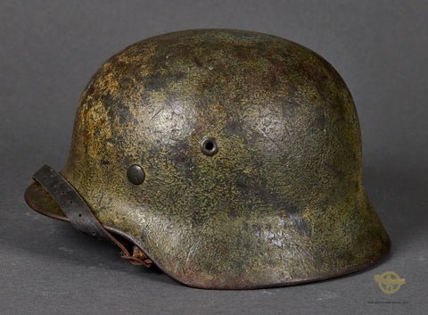 WWII German Model 1940 Wehrmacht Camouflage Helmet — image 3