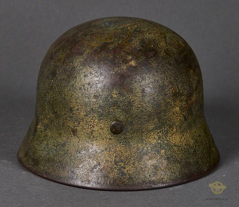WWII German Model 1940 Wehrmacht Camouflage Helmet — image 4