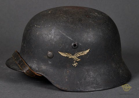WWII German Luftwaffe Model 1940 Single Decal Helmet — image 3