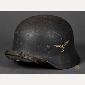 WWII German Luftwaffe Model 1940 Single Decal Helmet