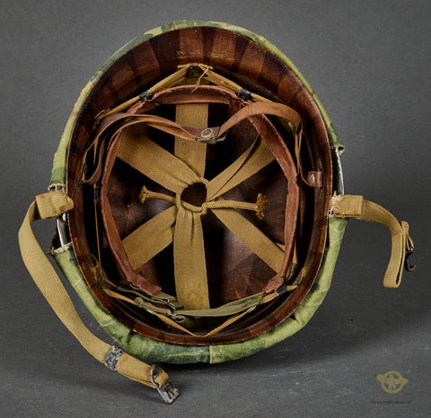 US M-1 Helmet, Original WWII, Vietnam Reissue, Camouflage — image 3
