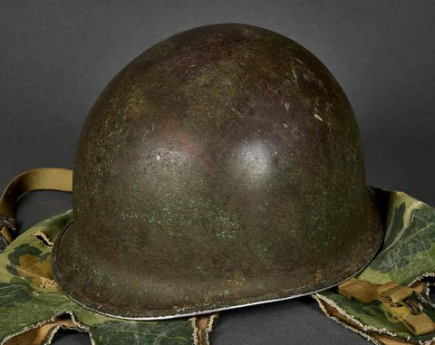 US M-1 Helmet, Original WWII, Vietnam Reissue, Camouflage — image 8
