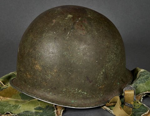 US M-1 Helmet, Original WWII, Vietnam Reissue, Camouflage — image 9
