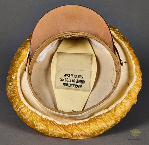 WWII Vintage US Officers Summer Visor Cap with Rain Cover — image 8