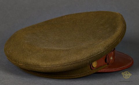US Army WWII and Post War Enlisted Mans Visor Cap, Named — image 3