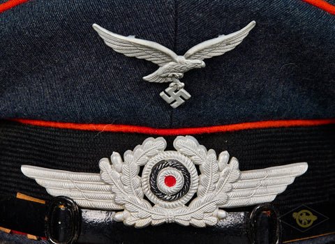 WWII German Luftwaffe Artillery NCO Visor Cap, Named — image 2