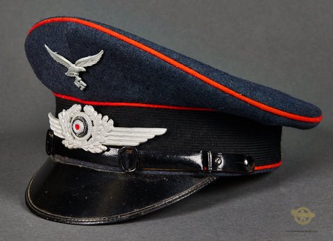 WWII German Luftwaffe Artillery NCO Visor Cap, Named — image 3