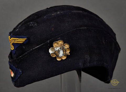 WWII German Kriegsmarine Side Cap with Device — image 3