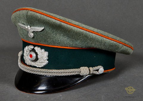 WWII German Army Feldgendarmerie (Field Police) Officer Visor Cap — image 2