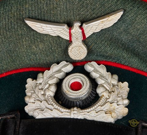 WWII German Army Artillery Other Ranks Visor Cap — image 9