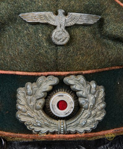WWII German Army Panzer Other Ranks Visor Cap, Named — image 2
