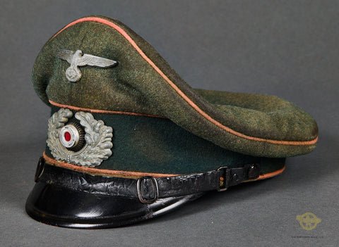 WWII German Army Panzer Other Ranks Visor Cap, Named — image 3