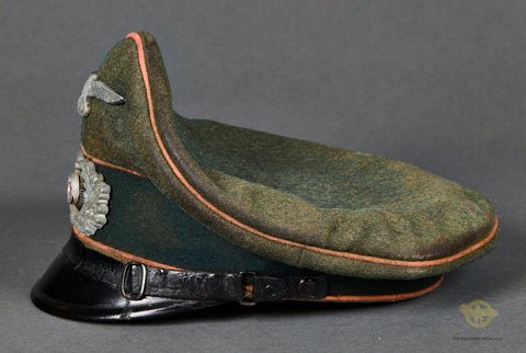 WWII German Army Panzer Other Ranks Visor Cap, Named — image 4