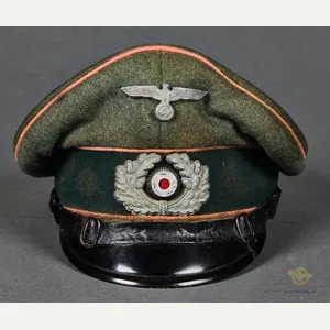 WWII German Army Panzer Other Ranks Visor Cap, Named