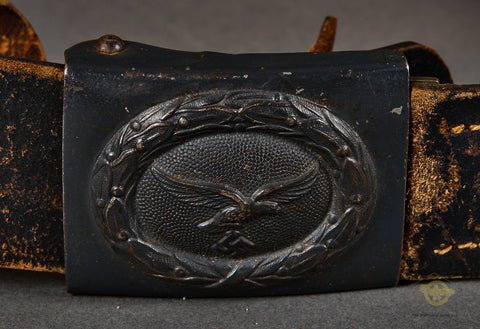 German WWII Luftwaffe Combat Belt and Buckle Set — image 3