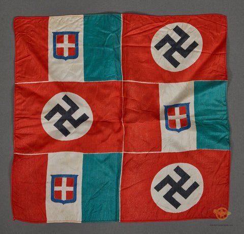 German Italian WWII Alliance Flag/Scarf/Handkerchief — image 2
