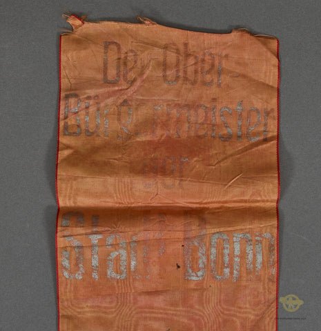 German WWII Partial Funeral Sash for an Oberburgermeister of Stadt Bonn — image 2
