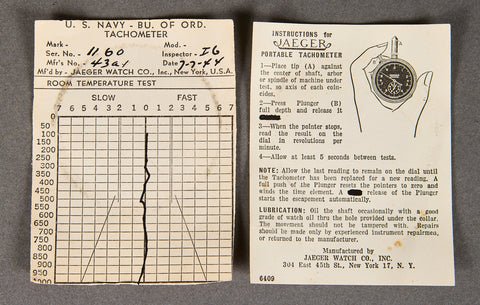 USN WWII Portable Cased Tachometer — image 4