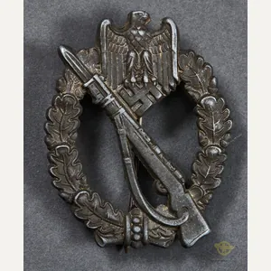 German WWII Infantry Assault in Silver