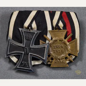 German WWI 2 Medal Bar