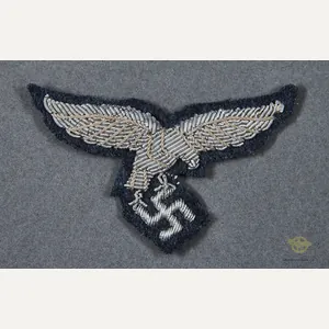 German WWII Luftwaffe Bullion Eagle for Visor Cap