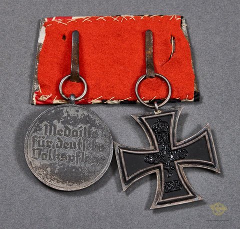 German WWI Two Medal Bar — image 2