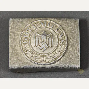 German WWII Left Facing Army Eagle Belt Buckle