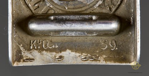 German WWII Army (Heer) Buckle w/Leather Tab — image 3