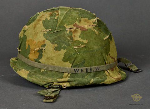 Vietnam era US Paratrooper Helmet with Cover- — image 2
