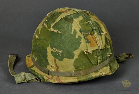 Vietnam era US Paratrooper Helmet with Cover- — image 3