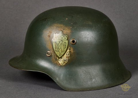 WWII German Model 1942 Helmet Reissued to Norwegian Troops — image 3
