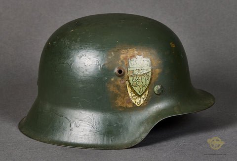 WWII German Model 1942 Helmet Reissued to Norwegian Troops — image 6