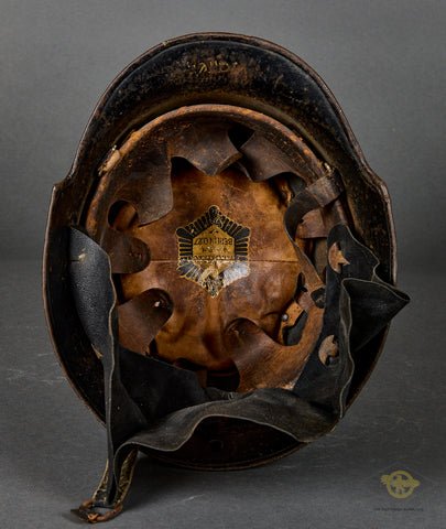 Fire Police Model 1934 Helmet with Luftwaffe Decal — image 10