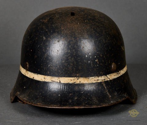 Fire Police Model 1934 Helmet with Luftwaffe Decal — image 2