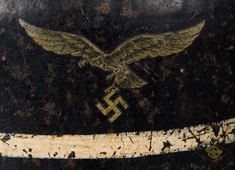 Fire Police Model 1934 Helmet with Luftwaffe Decal — image 4