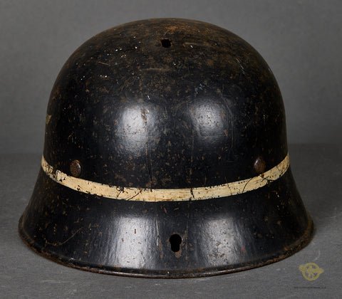 Fire Police Model 1934 Helmet with Luftwaffe Decal — image 5