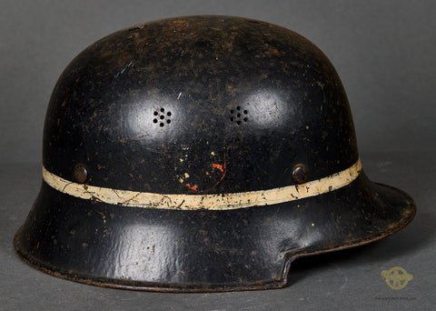 Fire Police Model 1934 Helmet with Luftwaffe Decal — image 6