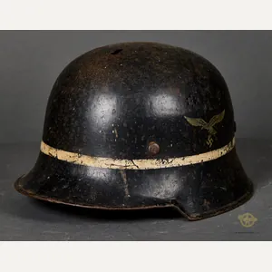 Fire Police Model 1934 Helmet with Luftwaffe Decal