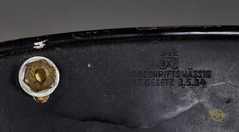 Third Reich Fire Police Model 1934 Double Decal Helmet — image 12