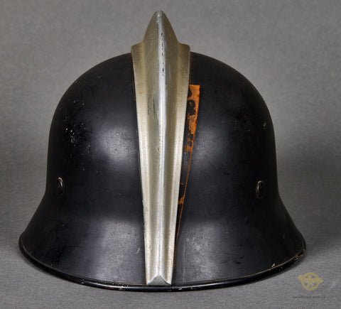Third Reich Fire Police Model 1934 Double Decal Helmet — image 5