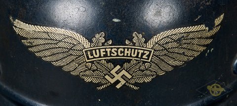 German Luftschutz Model 1935 Combat Helmet — image 2