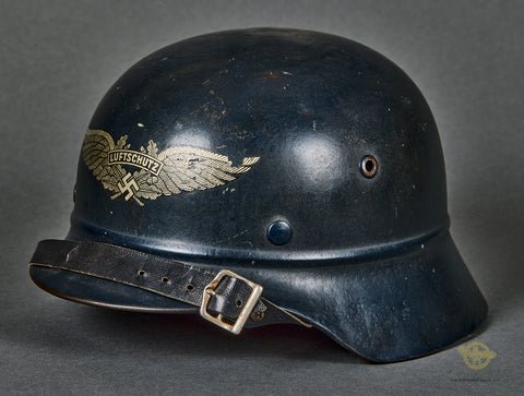 German Luftschutz Model 1935 Combat Helmet — image 3