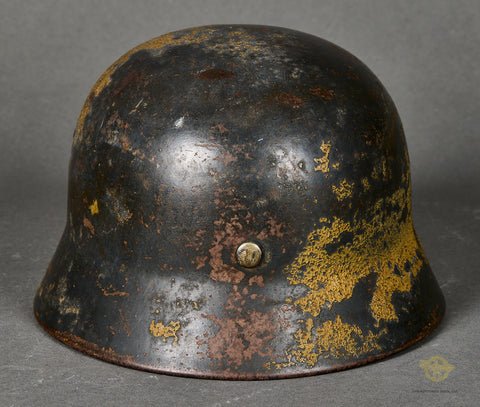 WWII German Model 1935 Luftwaffe Camouflage Helmet, Named — image 6